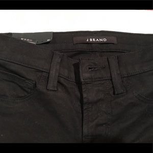 J Brand Skinny Leg Mid-Rise Black Jean Pants